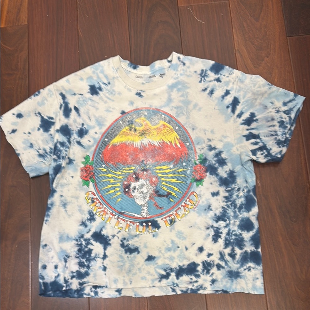 Grateful Dead Blue Short Sleeve Tie-Dye Tee